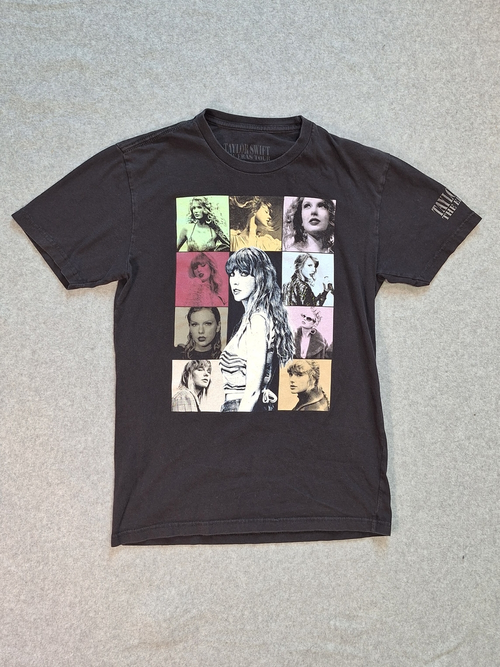 Taylor Swift The Eras Tour Concert T-Shirt US Tours Size S Black
